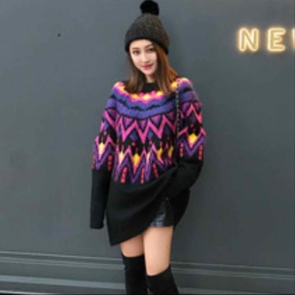 Zara Knit Wool blend oversized long sleeve sweater - Picture 6 of 10